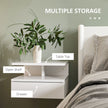 Floating gloss white bedside tables – image 5