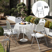 Outsunny Set of Four Foldable Outdoor Chairs - White – view 10