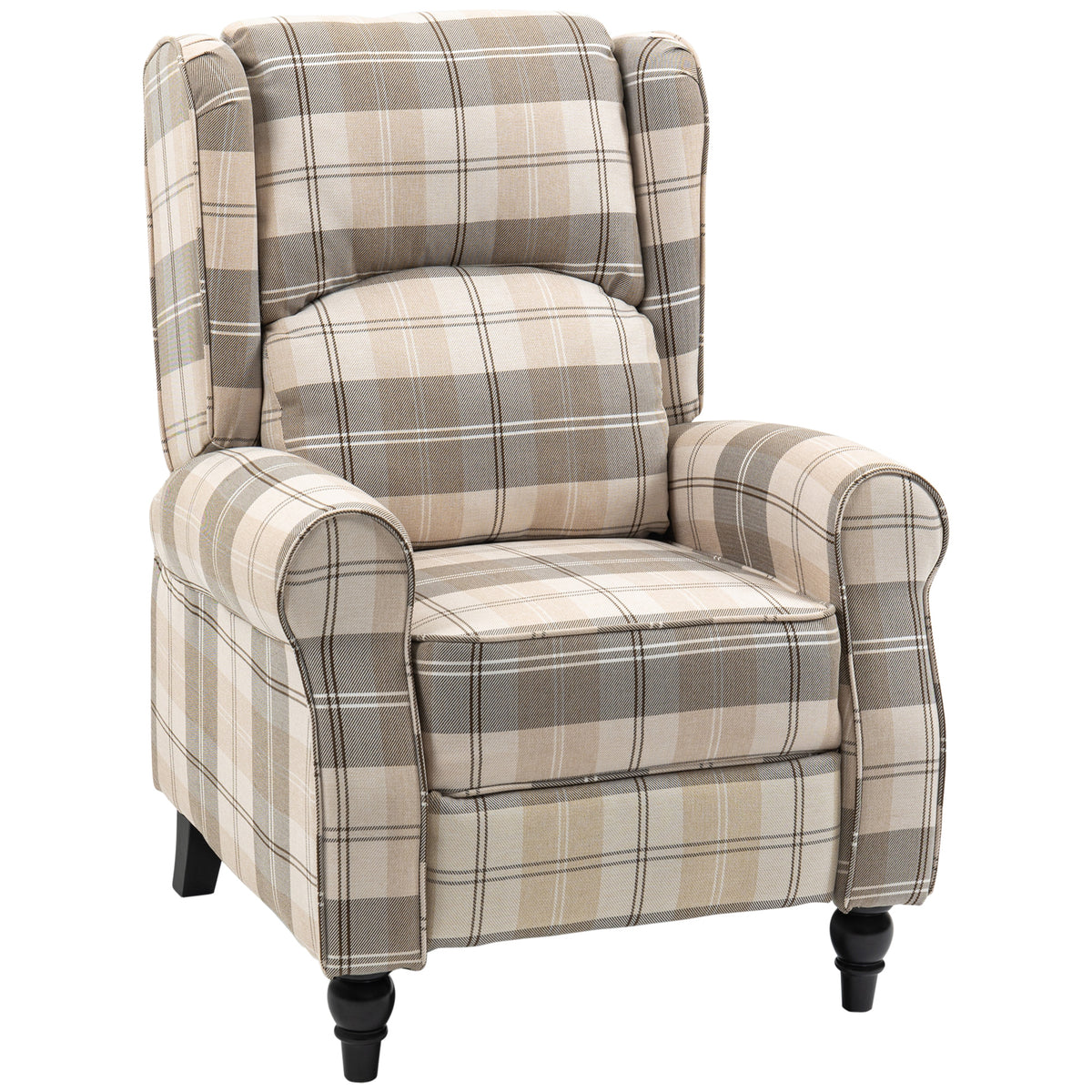 150° Wingback Recliner Armchair – Khaki