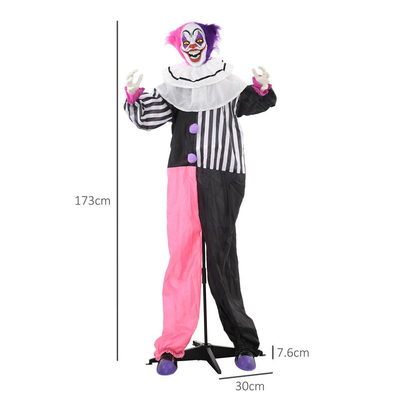 173cm Animated Laughing Clown with Glowing Red Eyes – image 3 of 9