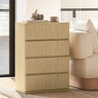 HOMCOM Chest of Drawers, 4-Drawer Storage Cabinets, Modern Dresser, Storage Drawer Unit for Bedroom – view 8