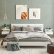 Floating gloss white bedside tables – image 2