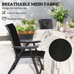 Outsunny Set of Four Folding Outdoor Chairs - Black – view 4