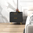 Black 2-drawer bedside table – image 7
