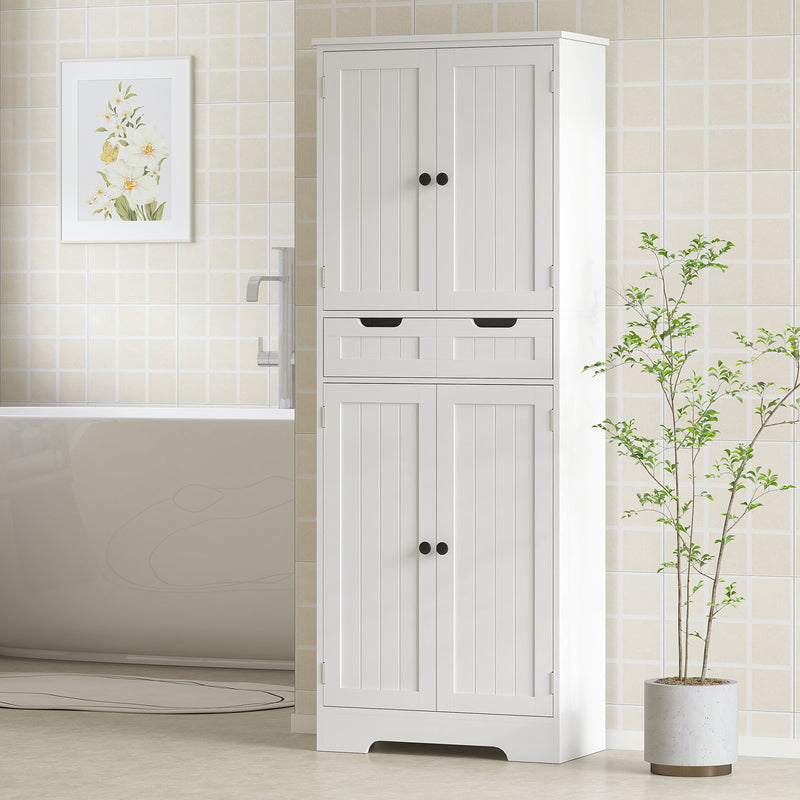 160cm white tall bathroom cabinet – image 6