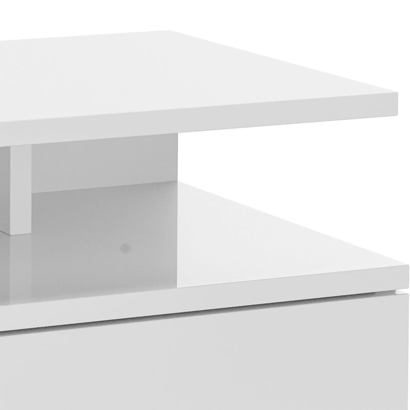 Floating gloss white bedside tables – image 9