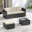 3-piece rattan sofa set – image 3