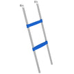 Blue 2-step trampoline ladder with wide non-slip steps and galvanised steel frame