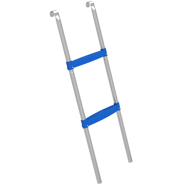 SPORTNOW Trampoline Ladder, 2-Steps with Horizontal Wide Steps, Universal Hook, Galvanised Steel Frame, 150kg Load