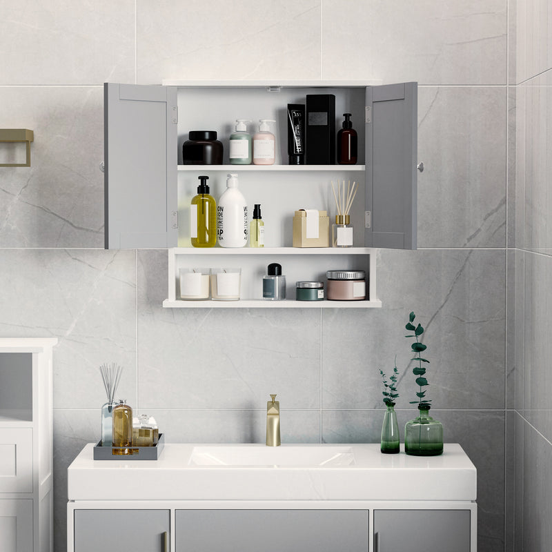 Grey mirror wall cabinet – image 4