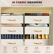 10-drawer fabric chest with side pockets – image 4