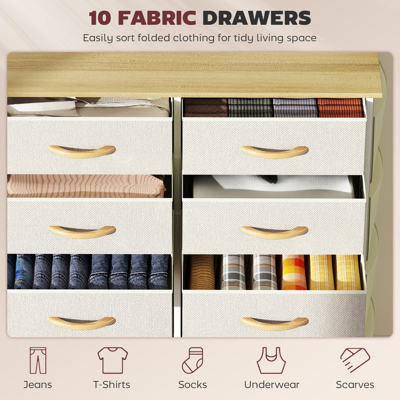 10-drawer fabric chest with side pockets – image 4