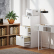 HOMCOM Filing Cabinet, Fluted Vertical File Cabinet with 3 Lockable Drawers and Hanging Rails, White – view 10