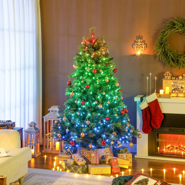 6ft pre-lit pine tree, colour-changing LEDs – image 2