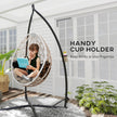 Outsunny Hammock Chair Stand Only, Hanging Chair Stand with X-Shape Base, Heavy Duty Steel Single Hammock Egg Swing – view 7
