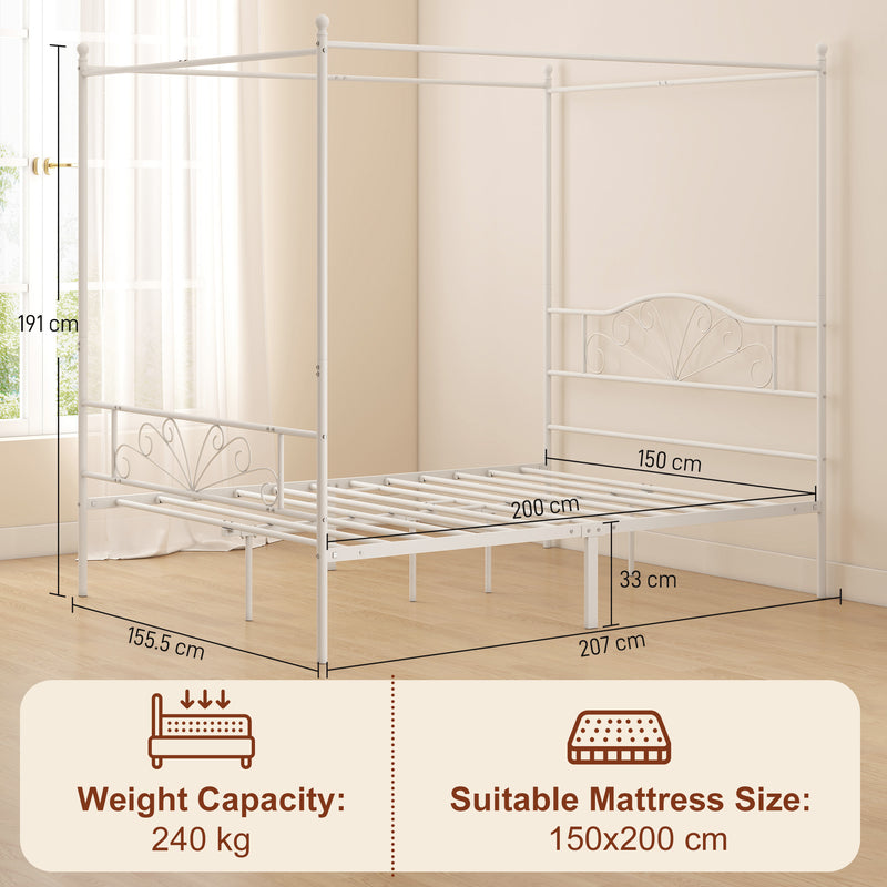 King canopy bed frame – image 3