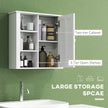 White wall bathroom cabinet with side shelves – image 5