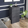 5-drawer gloss grey chest – image 2
