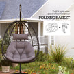 Rope-weave hanging egg chair – image 5