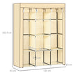 125 cm beige fabric wardrobe – image 3