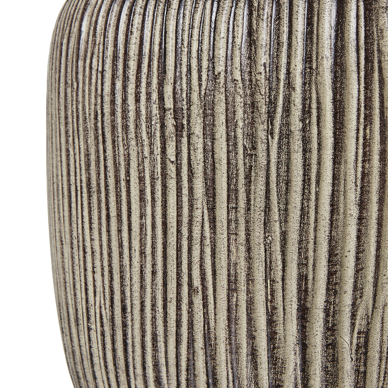 Ochre Textured Table Lamp with Linen Shade – 71cm, additional product view 4