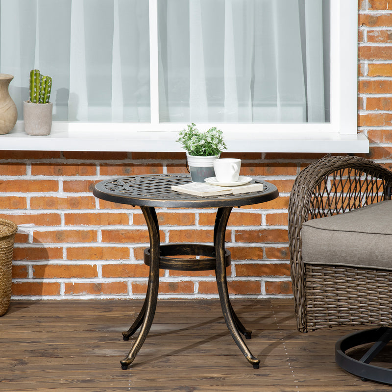 Bronze cast aluminium side table – image 10