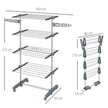 4-tier clothes airer, grey – image 3