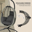Dark grey hanging egg chair – image 5