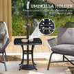 Cast aluminium side table – image 5