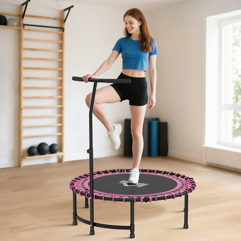Pink mini fitness trampoline – image 2
