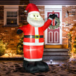 8ft Waving Santa Christmas Inflatable displayed outside a decorated home