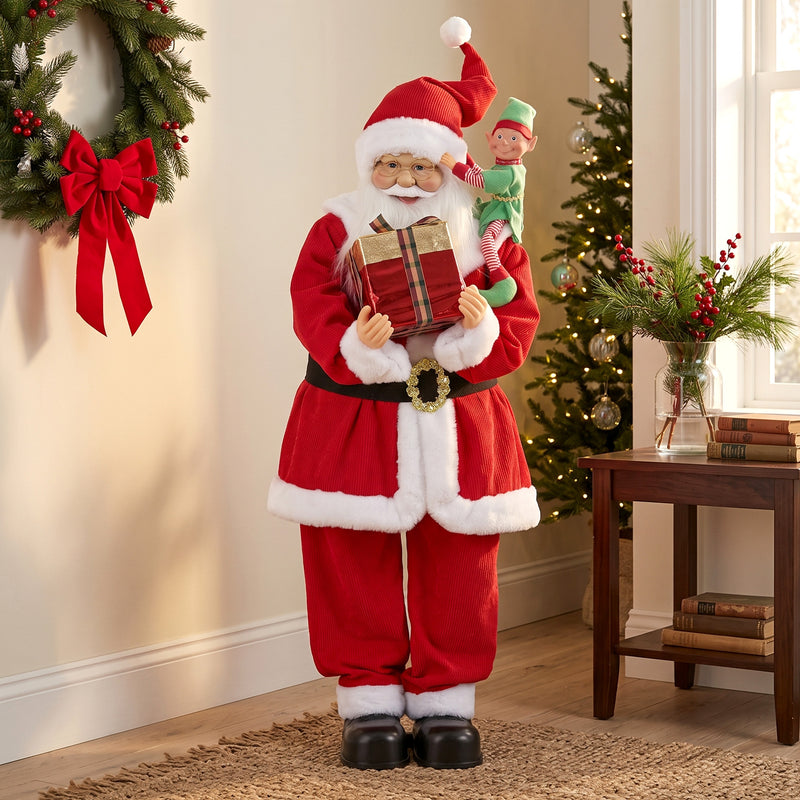Close-up of Santa's face and beard