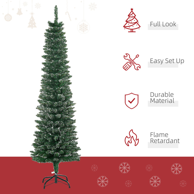 5.5ft snow-dipped pencil Christmas tree – image 4