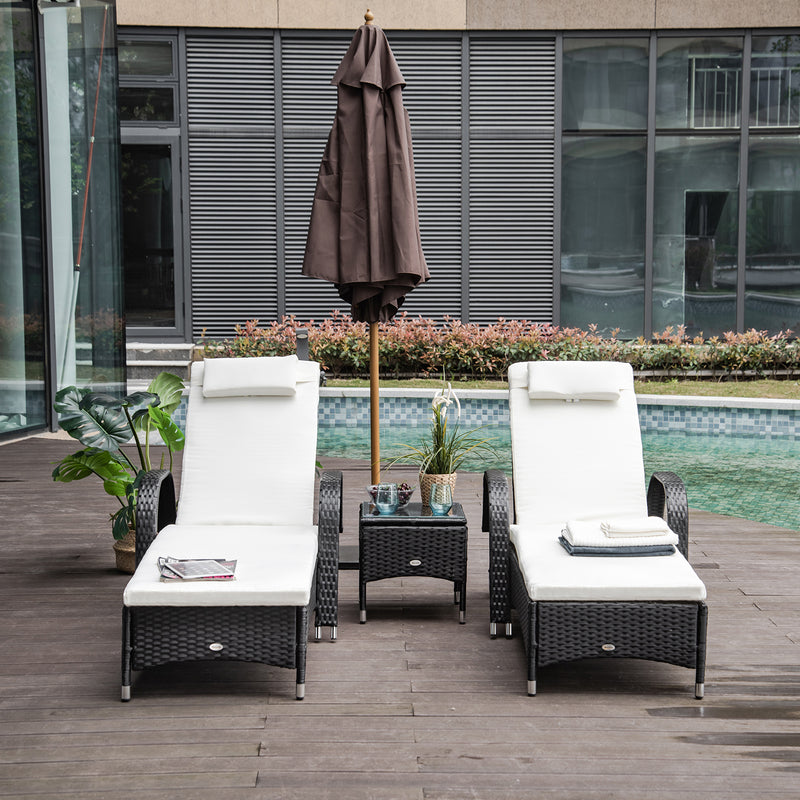 Rattan sun lounger set of 2 – image 4
