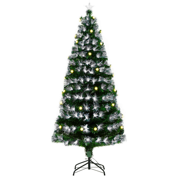 6ft pre-lit Christmas tree with warm white lights and star topper