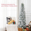 6ft snow-covered slim Christmas tree – image 4