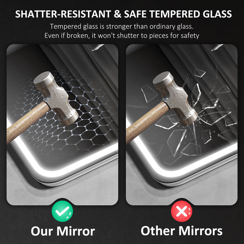 70 x 50 cm Bluetooth LED mirror – image 8