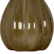 Close-up of the ribbed body of the sage bud vase