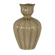 Orin small sage green ribbed bud vase, front view