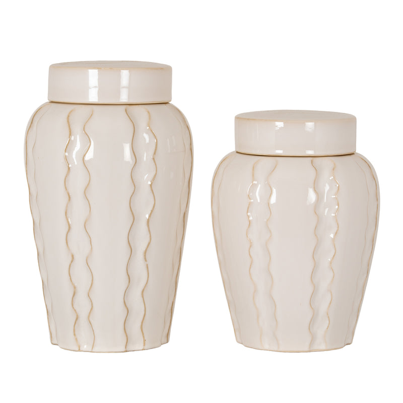 Orlune medium ginger jar shown with the large size, sold separately