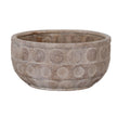Oro large stone-effect ceramic bowl pot on white