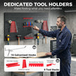 28-Piece Wall-Mounted Tool Pegboard Set with 3 Panels – Black/Red – image 5 of 9