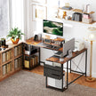Reversible L-shaped desk – rustic brown – image 9