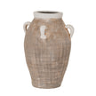 Ostra large ceramic amphora vase with handles, front view