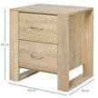 Brown 2-drawer bedside table – image 3