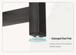 Black stand with an enlarged foot pad on a white background
