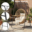Outsunny Hammock Chair Stand Only 150KG Load Capacity for Indoor Outdoor, Black – view 7