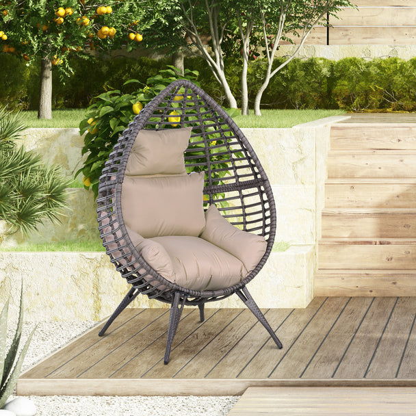 Rattan teardrop egg chair – image 2