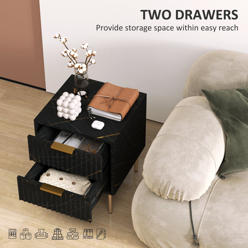 Marble-effect bedside table – image 5