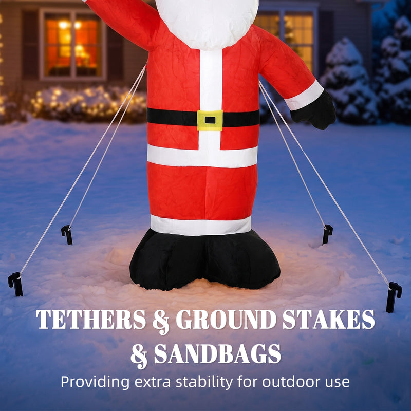 Ground stakes and tether ropes for securing the inflatable